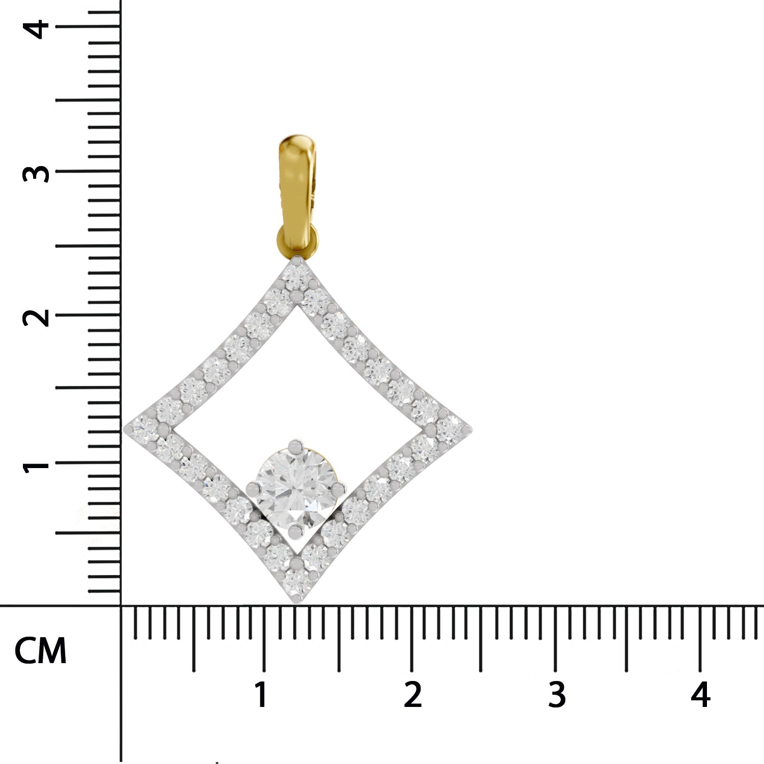 1.31 Round Shape | 925 Sterling Silver Gold Plated Halo Pendant Necklace