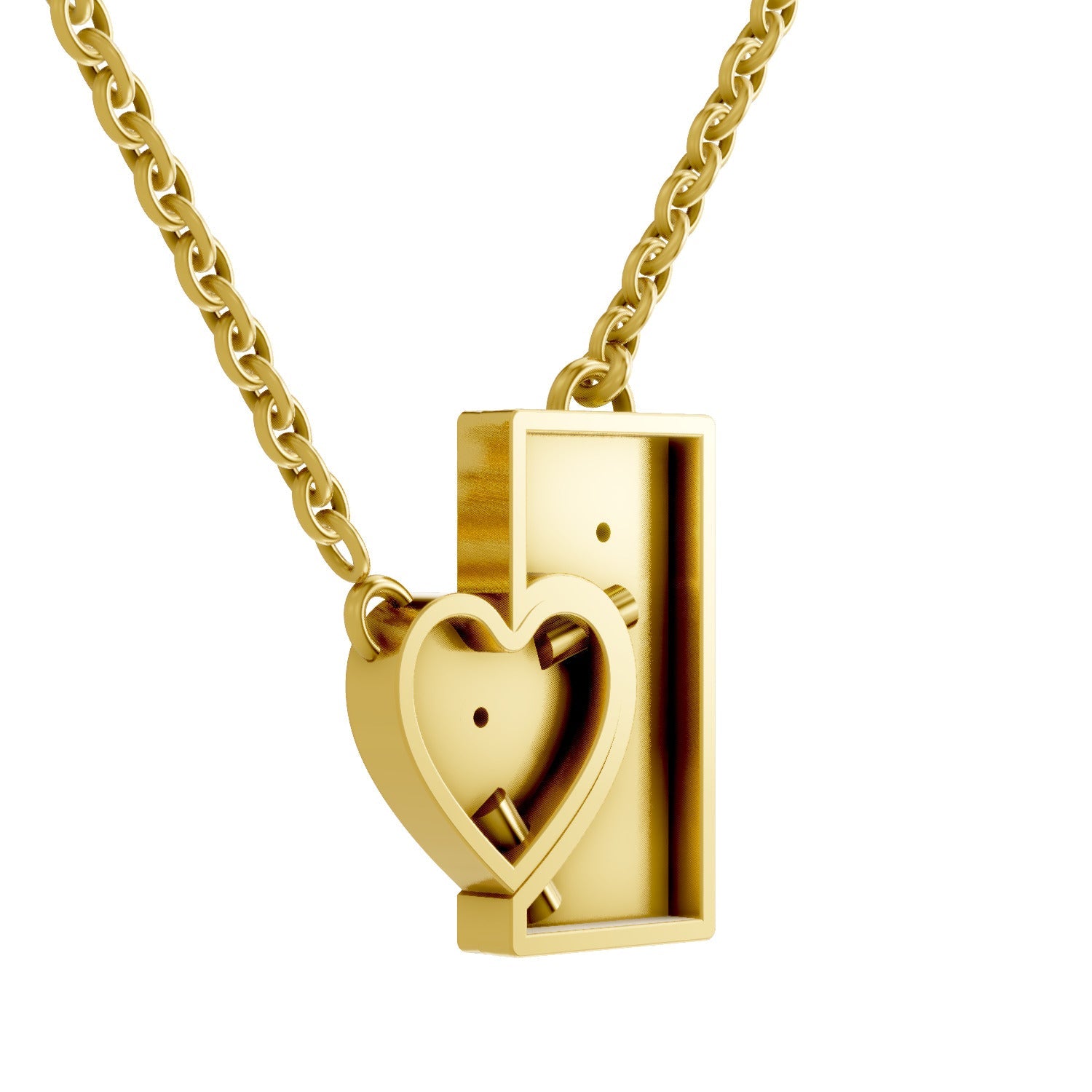 0.01 Carat| 925 Sterling Silver Gold Plated Heart Pendant Necklace