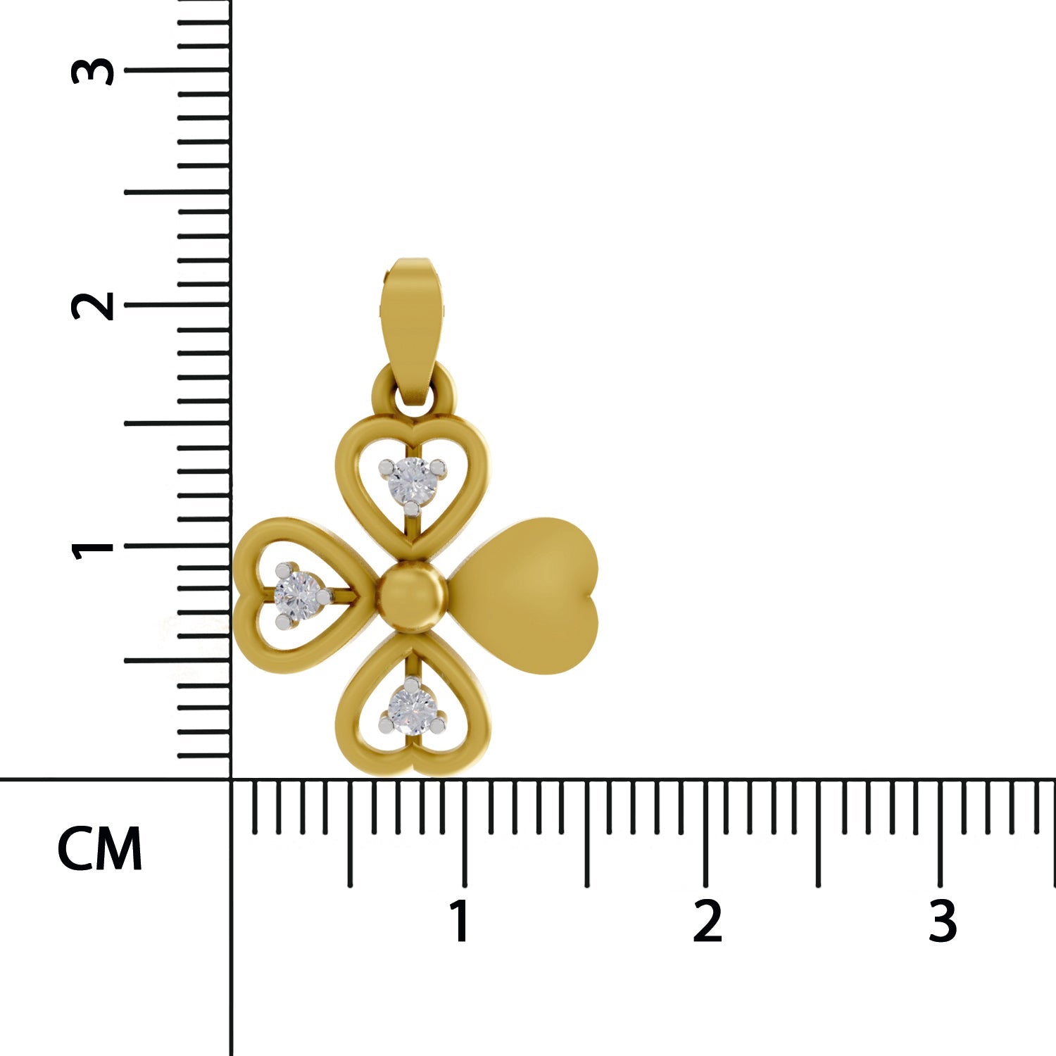 0.08 Round Shape | 925 Sterling Silver Gold Plated Floral Pendant Necklace