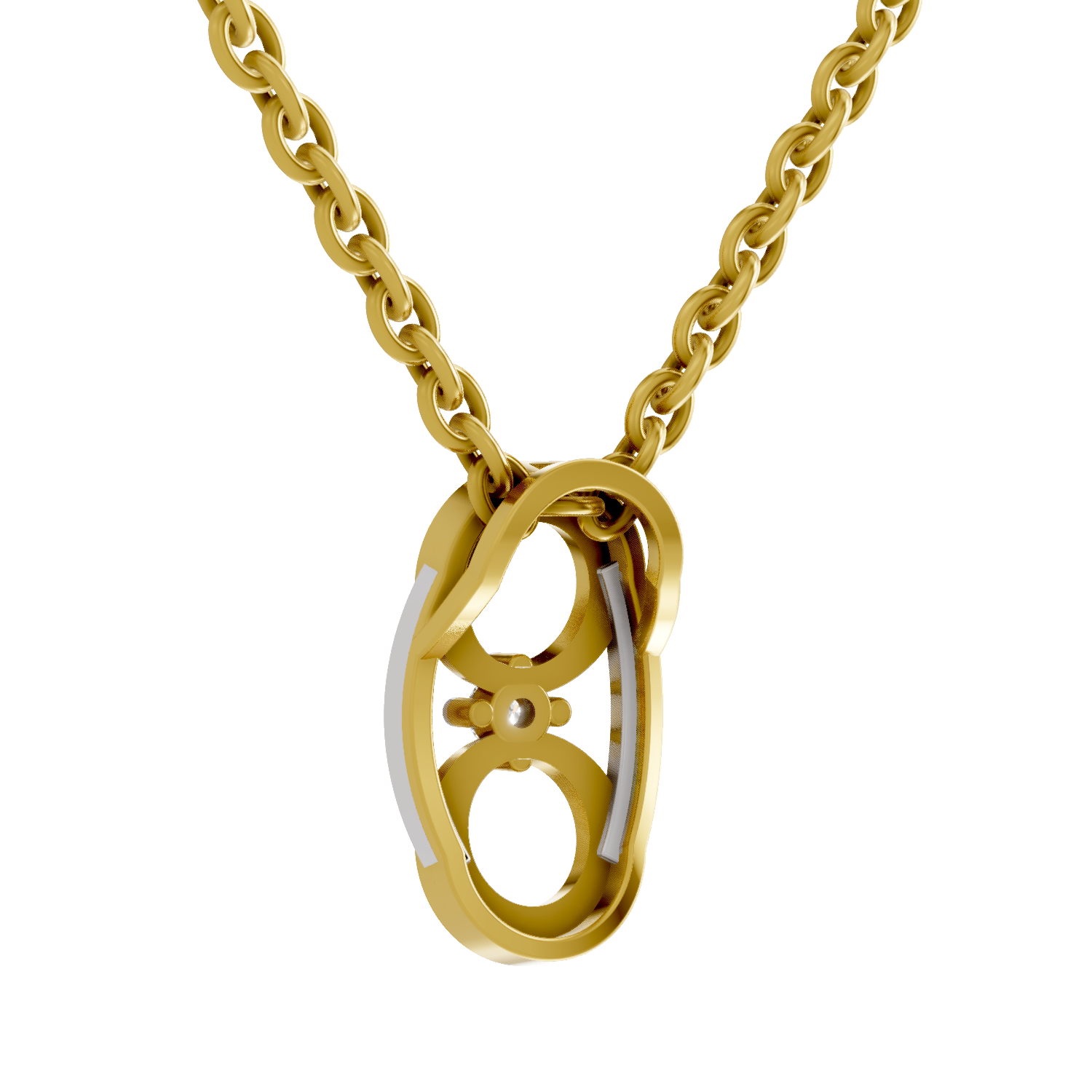 0.01 Carat| 925 Sterling Silver Gold Plated Fashion Pendant Necklace