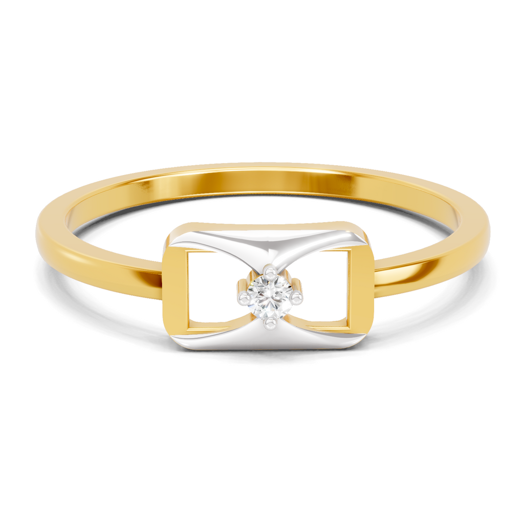 0.02 Carat  | 925 Sterling Silver Gold Plated Fashion Ring