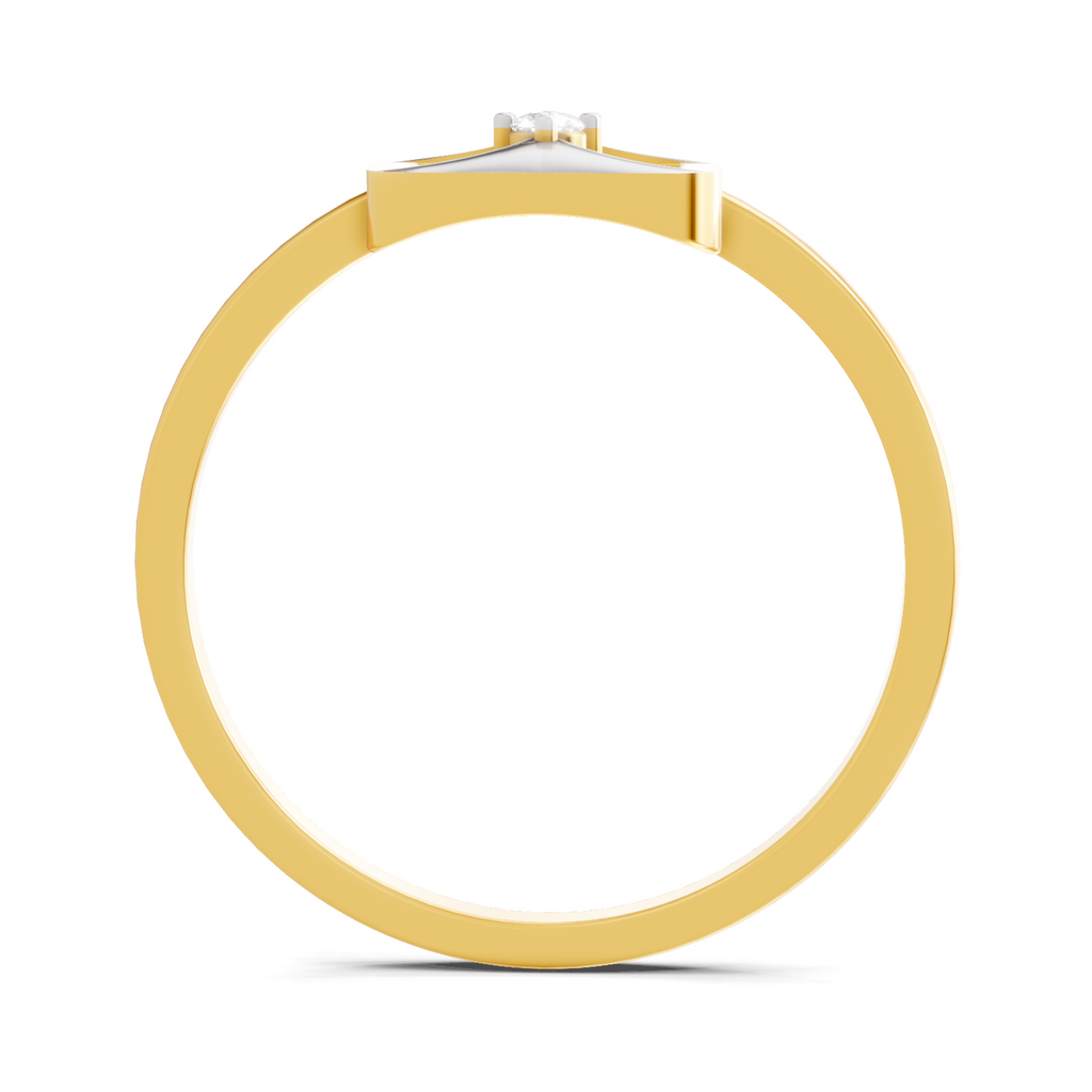 0.02 Carat  | 925 Sterling Silver Gold Plated Fashion Ring