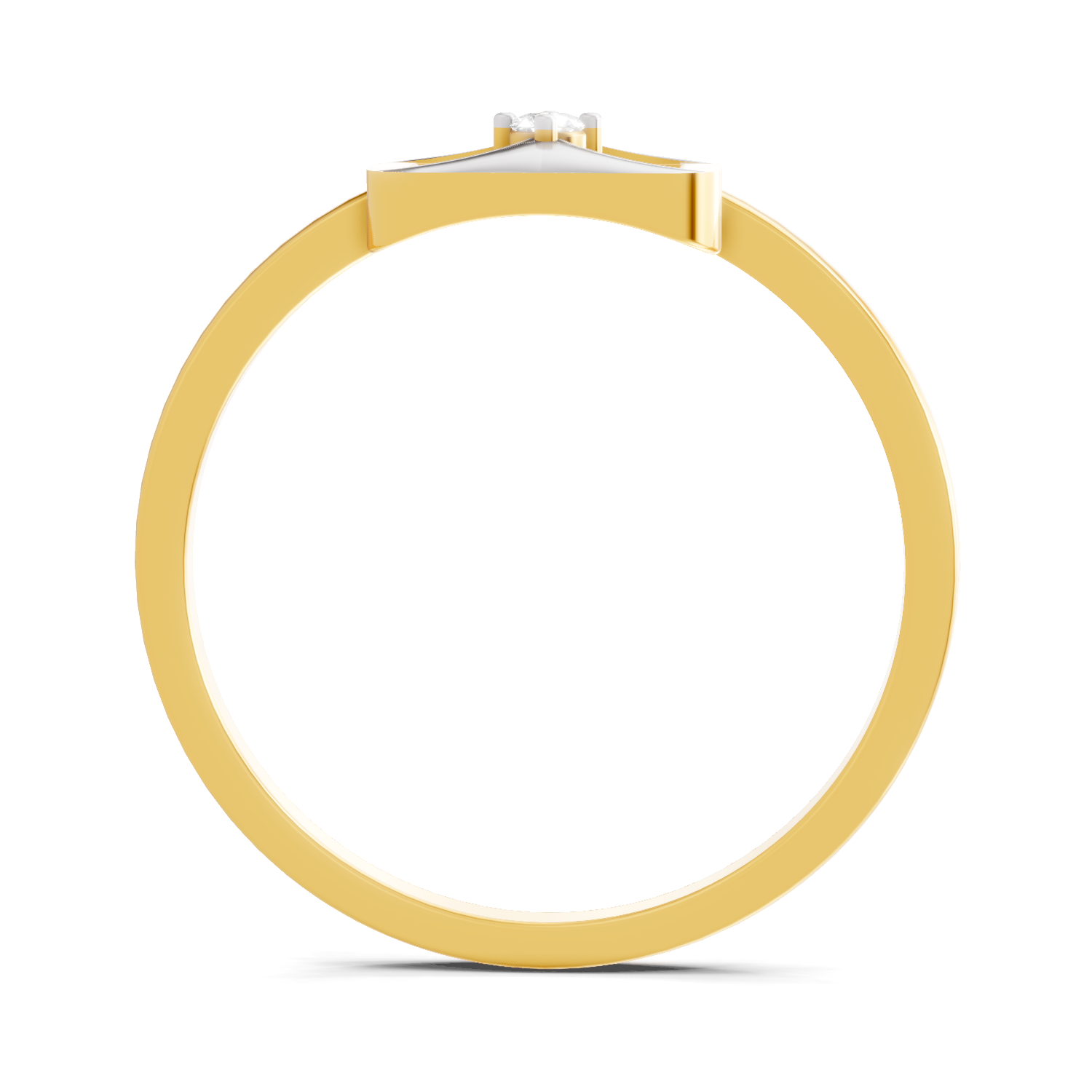 0.02 Carat  | 925 Sterling Silver Gold Plated Fashion Ring