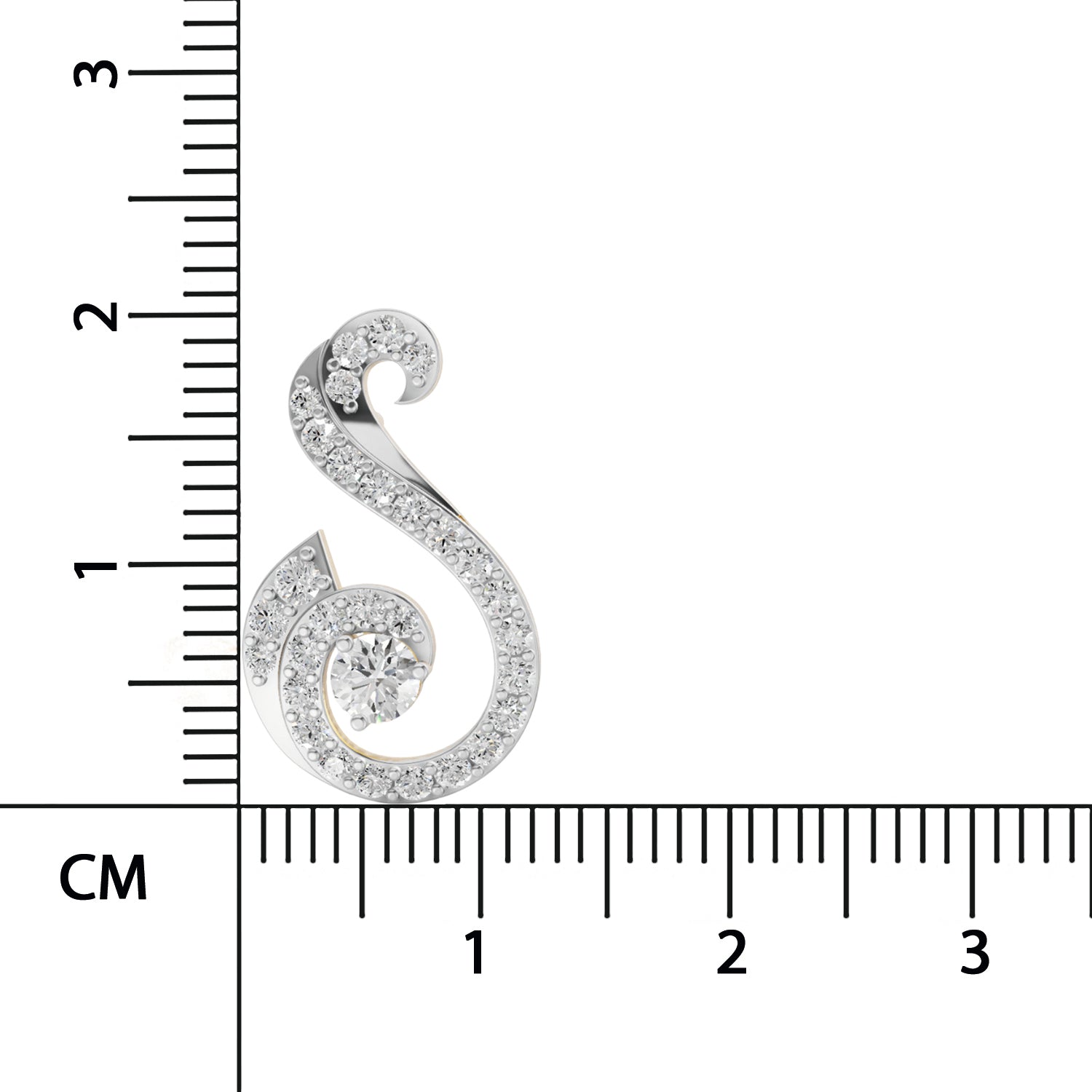 1.13 Carat Round Shape | 925 Sterling Silver Yellow Gold Plated Swirl Fashion Earrings