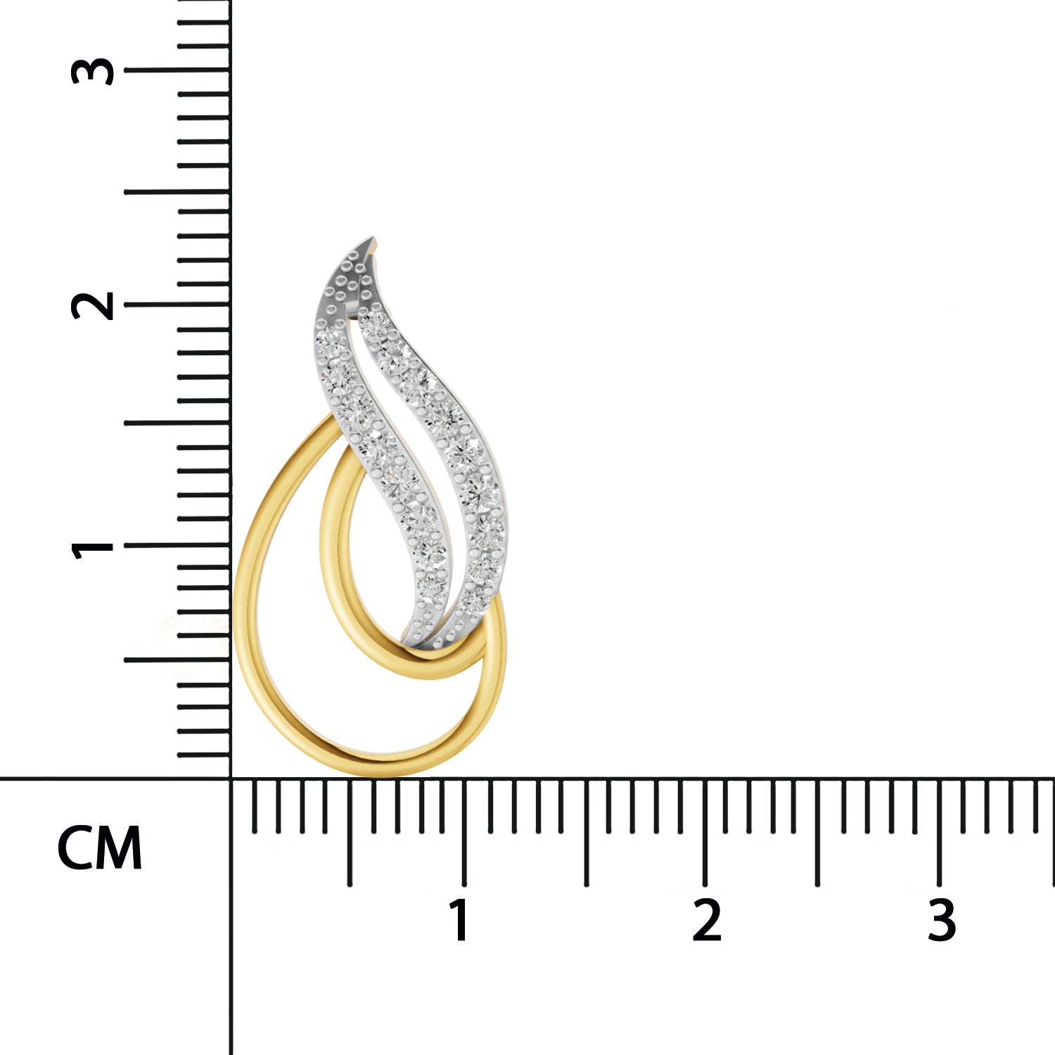 0.46 Carat Round Shape | 925 Sterling Silver Yellow Gold Plated Fashion Earrings