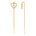 0.07 Ct | 925 Sterling Silver Yellow Gold Plated Earrings